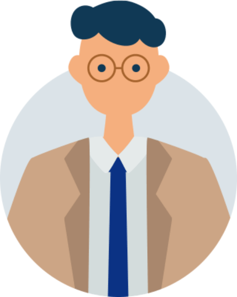 アバターイラスト：スーツの男性