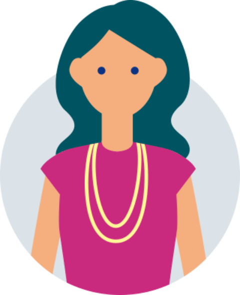 アバターイラスト：オフィスカジュアルの女性