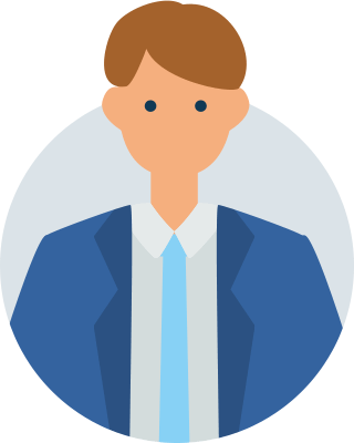 アバターイラスト：スーツの男性